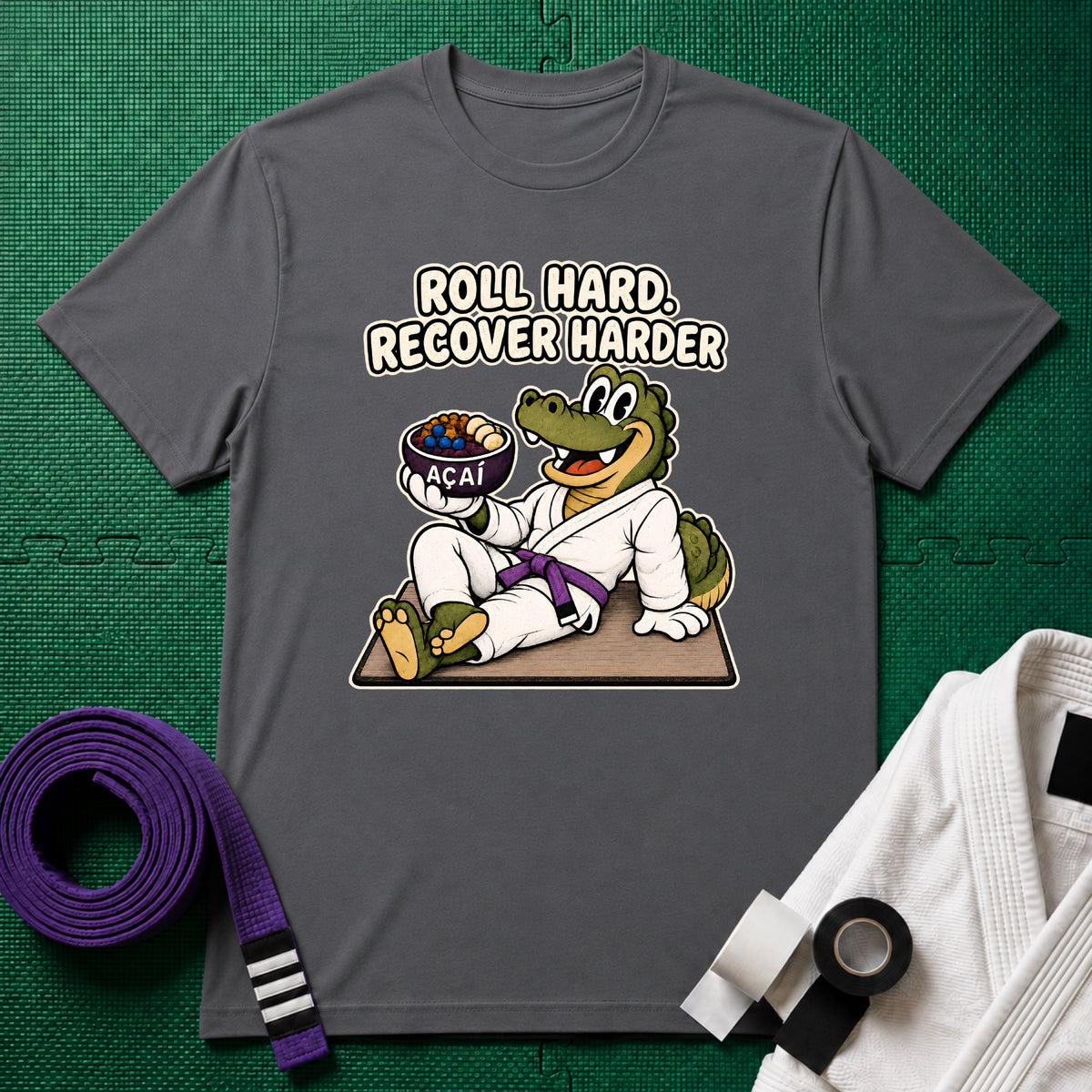Roll Hard Purple Belt T-Shirt