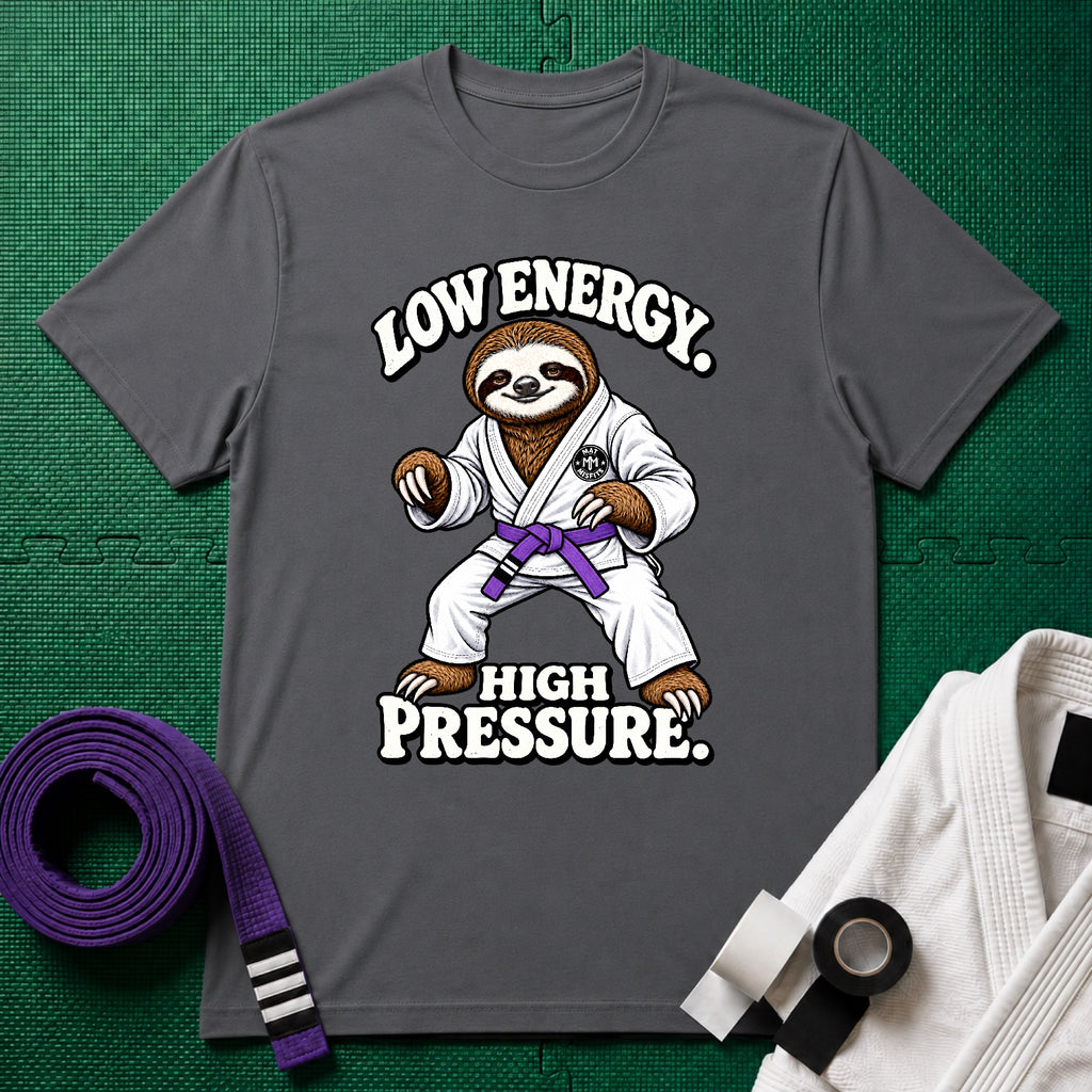 Low Energy Sloth Purple Belt T-Shirt