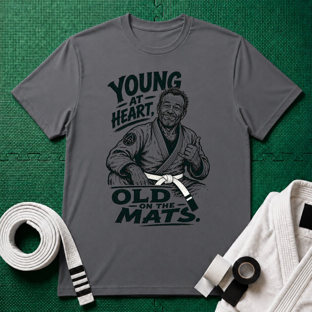 Young at Heart White Belt T-Shirt