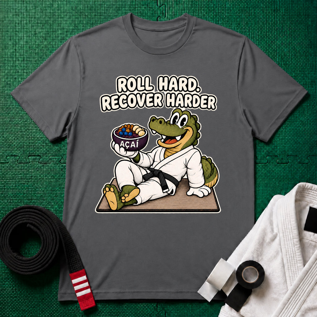 Roll Hard Black Belt T-Shirt