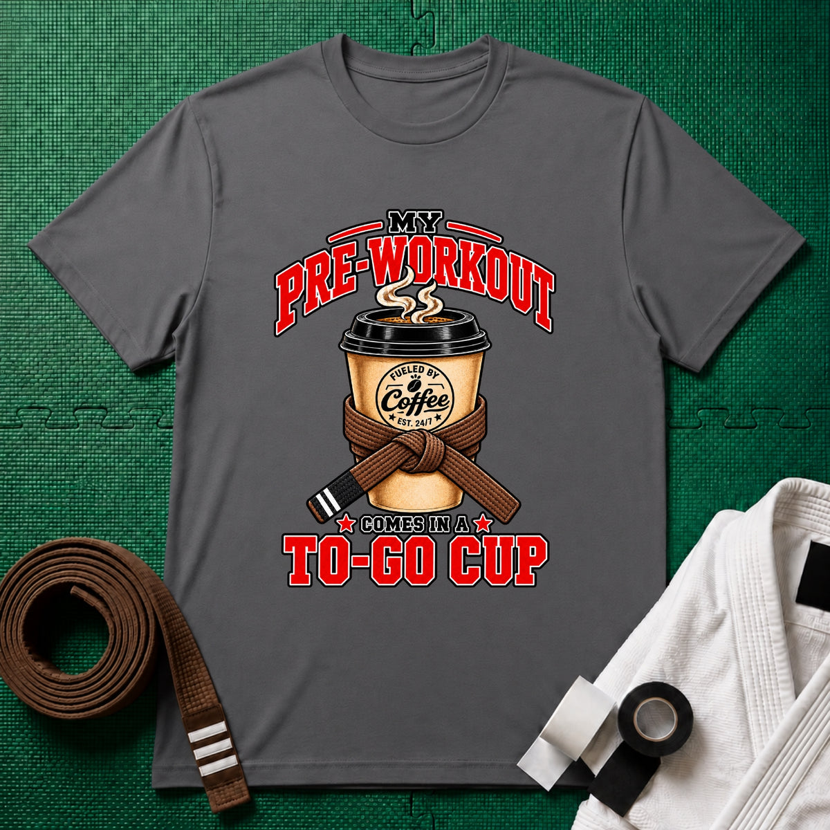 To Go Cup Brown Belt T-Shirt