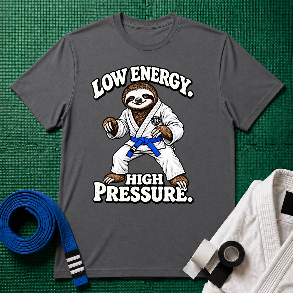 Low Energy Sloth Blue Belt T-Shirt