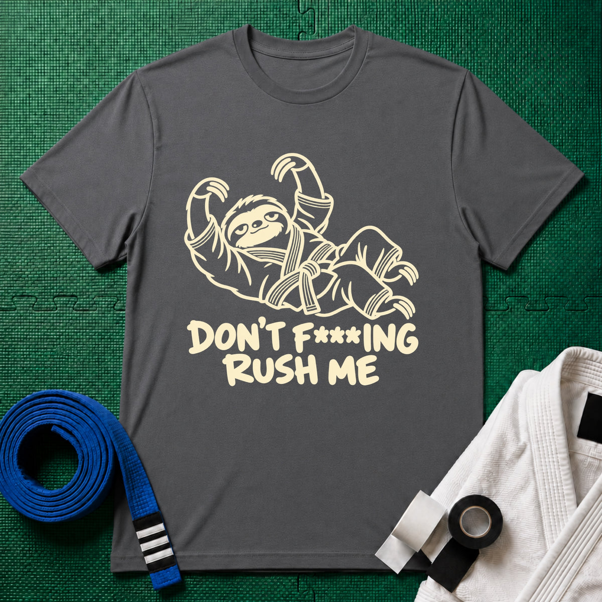 Don't Rush Me T-Shirt in Charcoal
