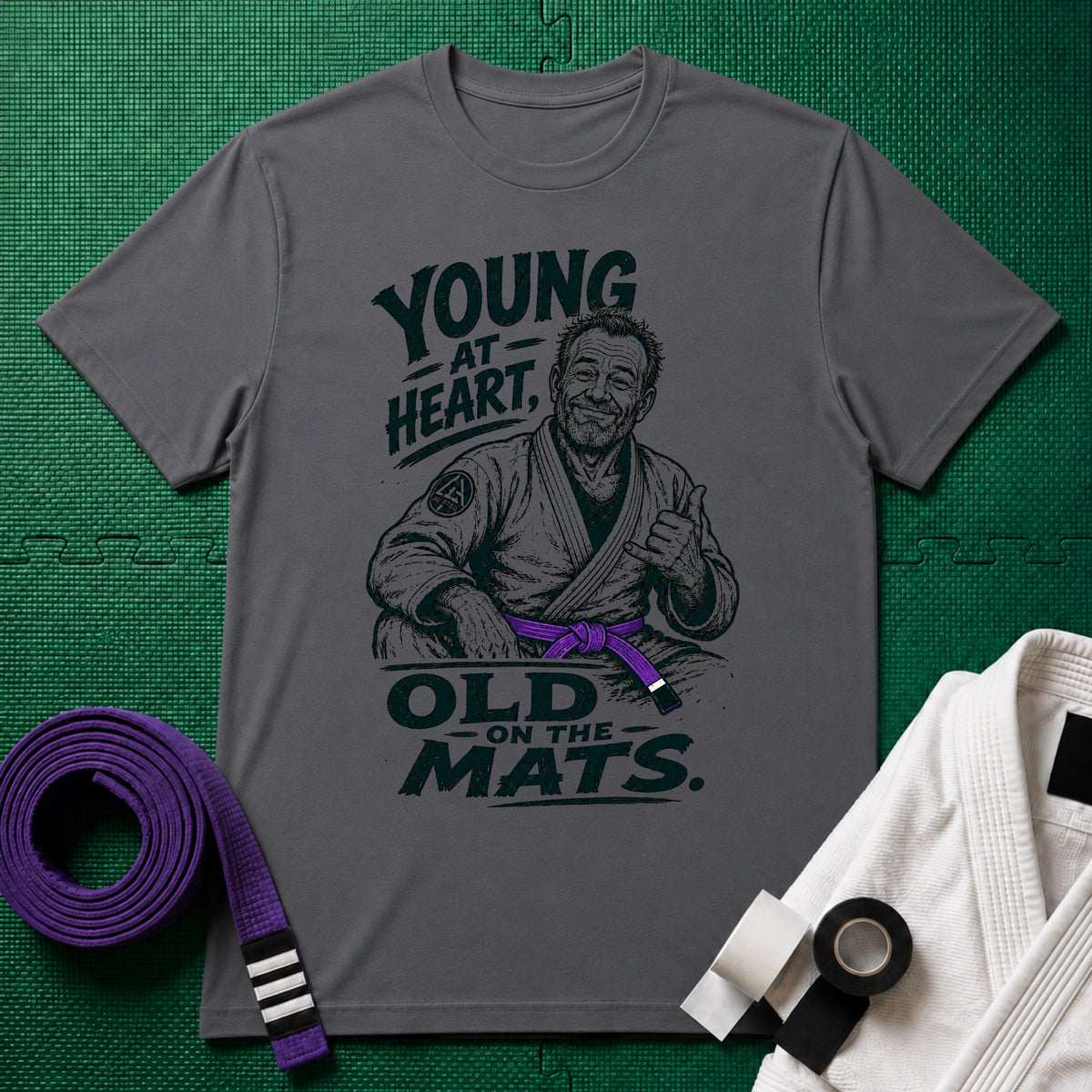Young at Heart Purple Belt T-Shirt