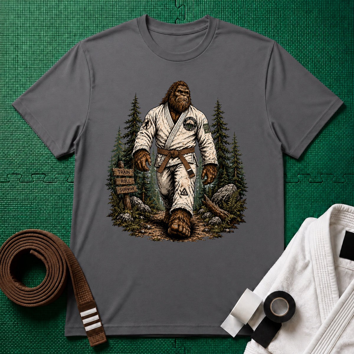 Bigfoot Forest Brown Belt T-Shirt