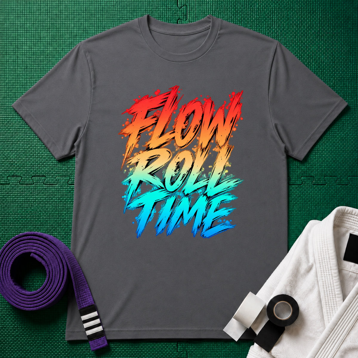 Flow Roll T-Shirt in Charcoal