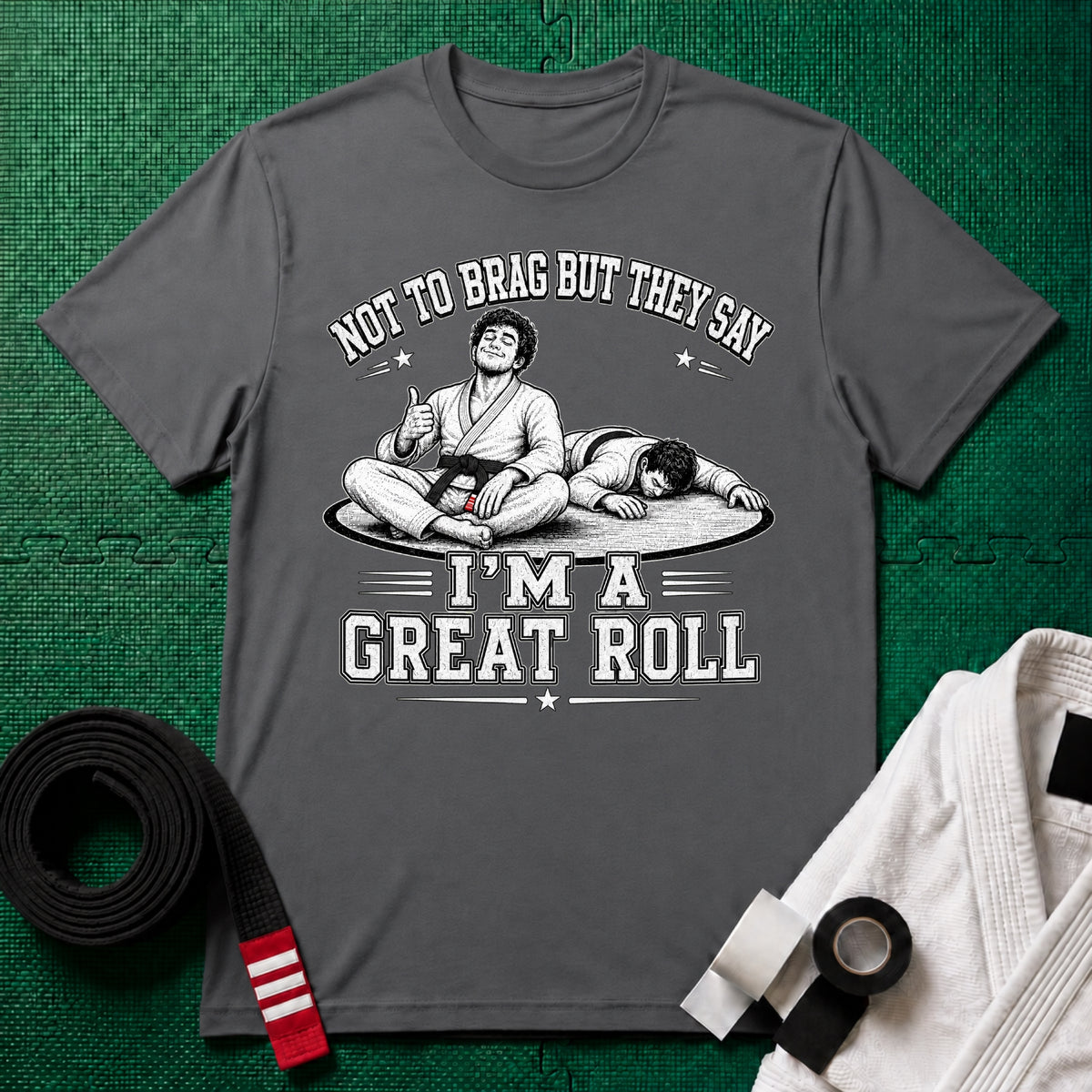 Not to Brag M Black Belt T-Shirt