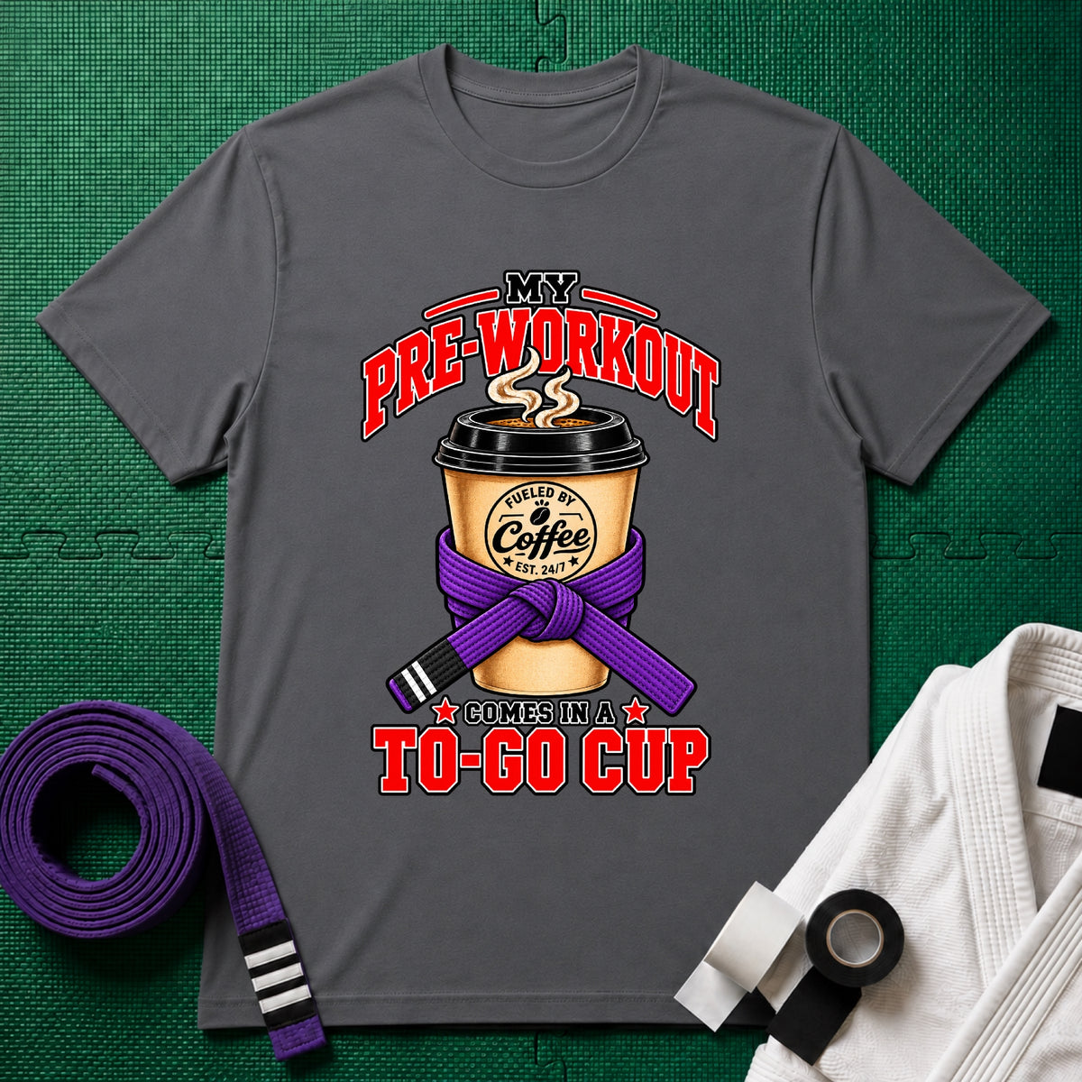 To Go Cup Purple Belt T-Shirt