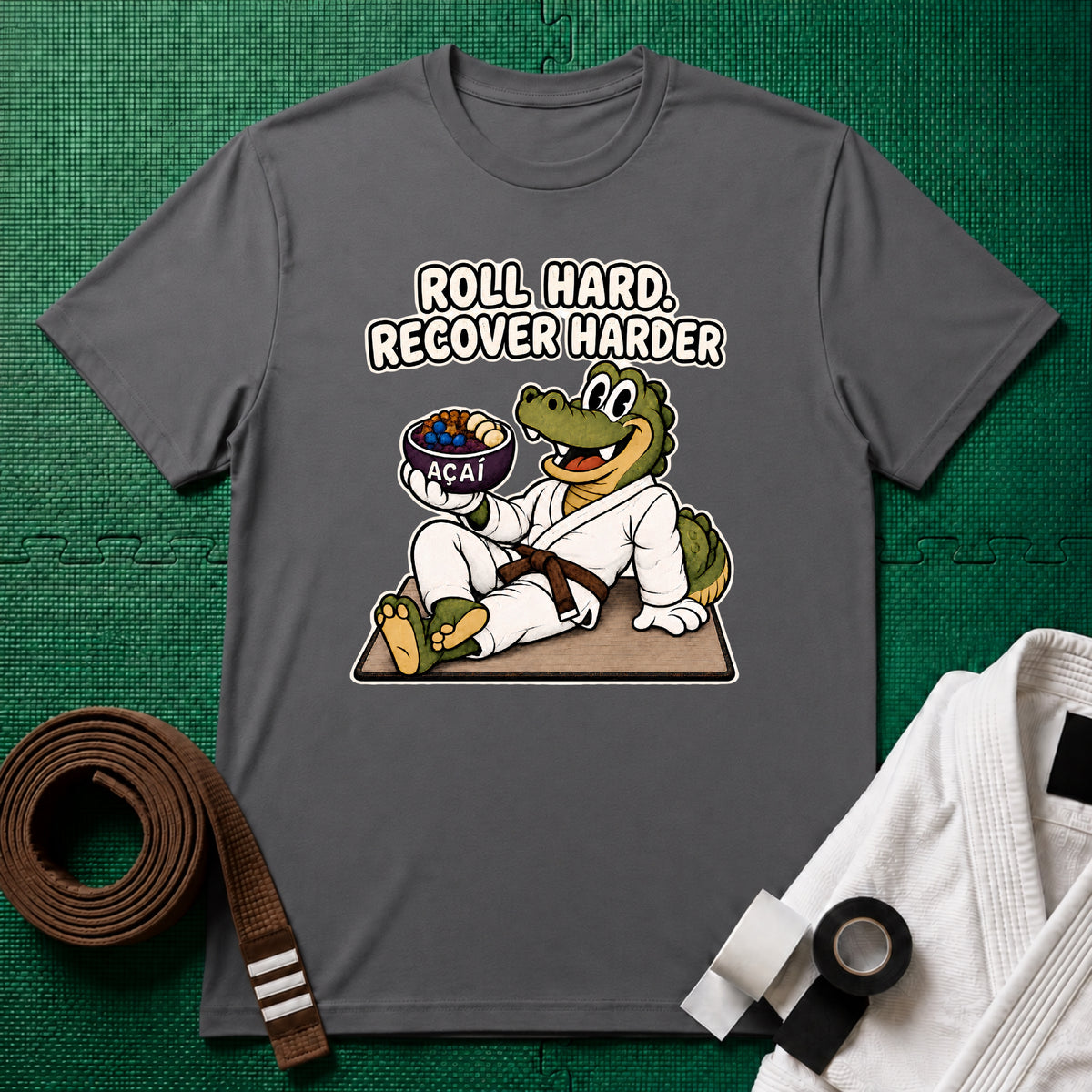 Roll Hard Brown Belt T-Shirt