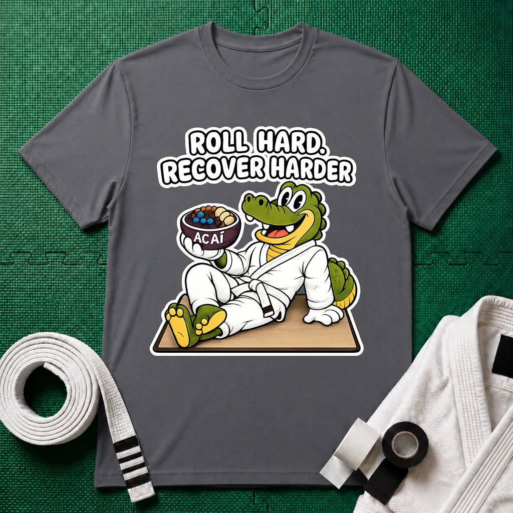 Roll Hard White Belt T-Shirt