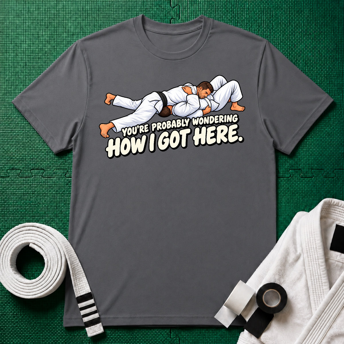 Got Here White Belt T-Shirt