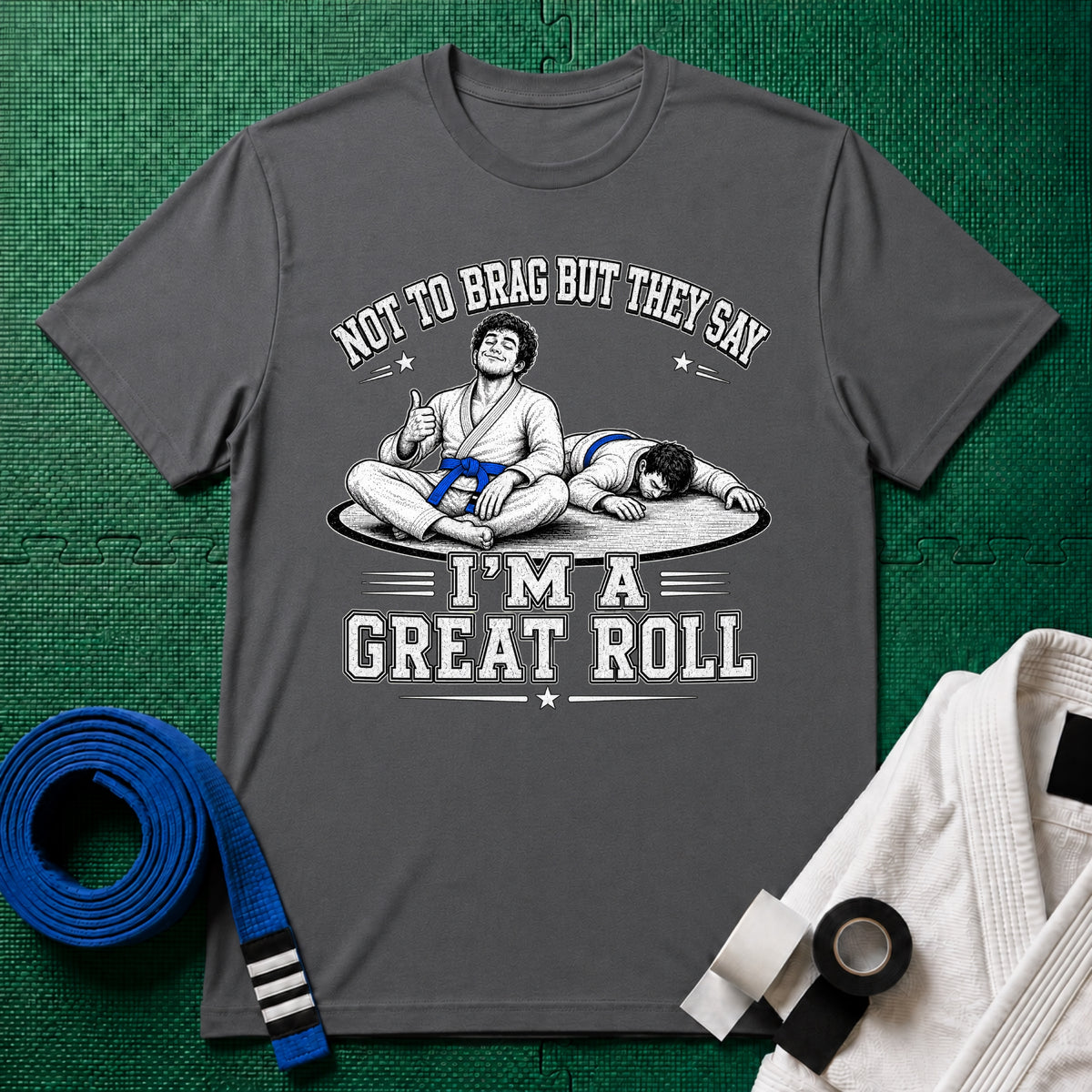 Not to Brag M Blue Belt T-Shirt