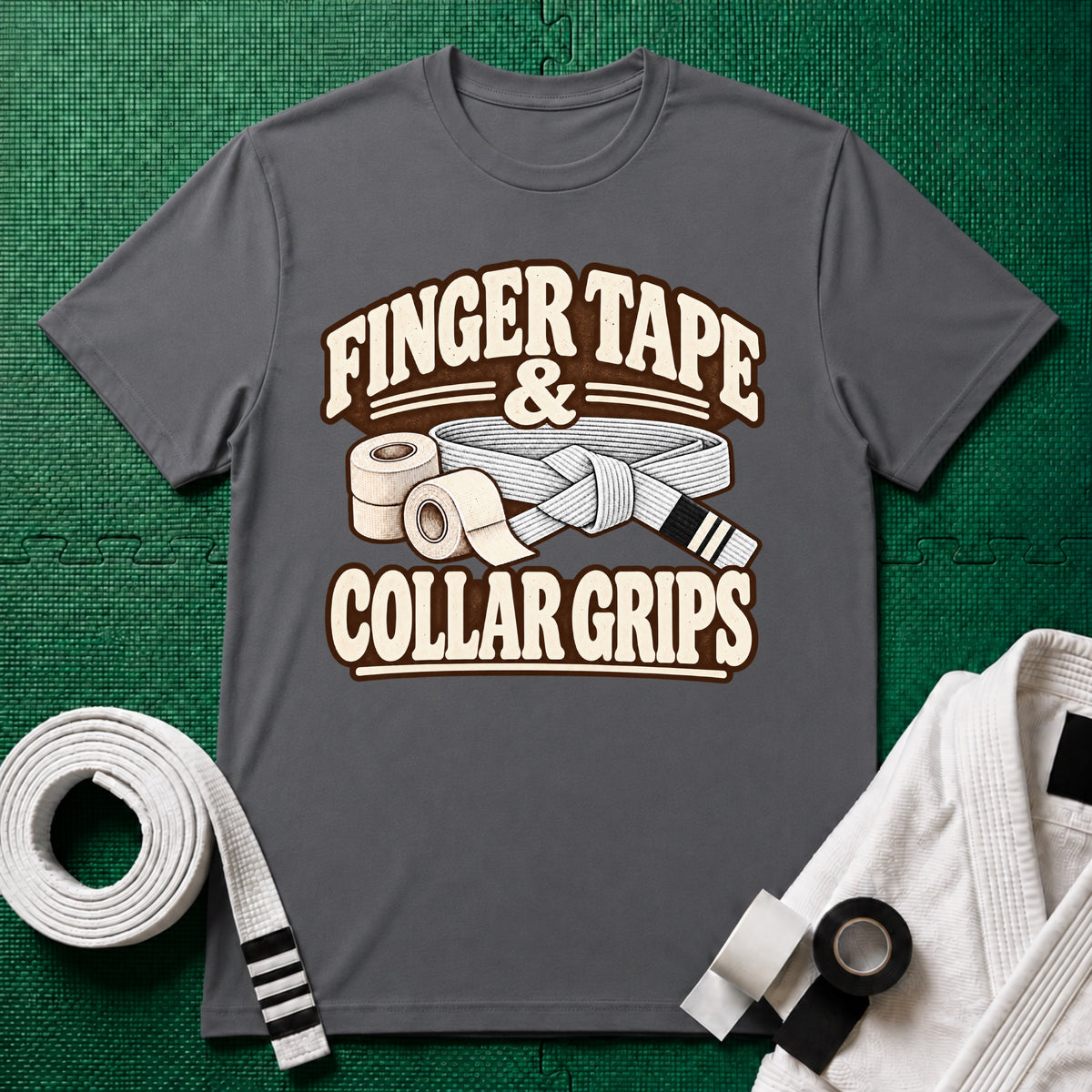 Finger Tape White Belt T-Shirt
