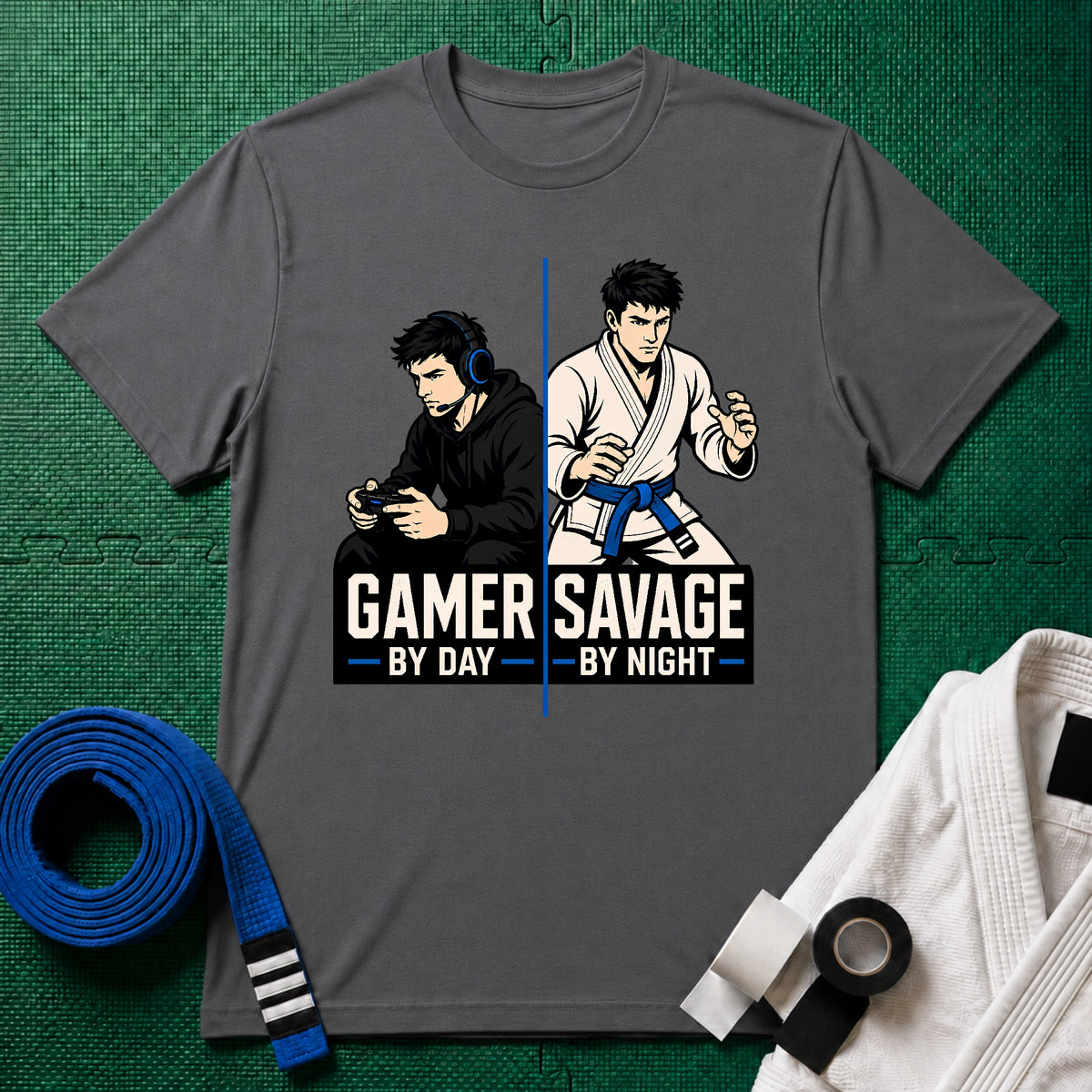 Gamer by Day Blue Belt T-Shirt