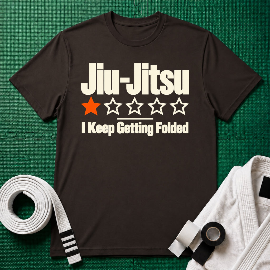 Jiu-Jitsu 1-Star Review T-Shirt, Dark Chocolate