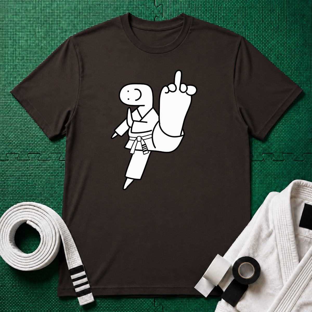 Middle Toe White Belt T-Shirt