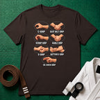 Jiu-Jitsu Grips Chart T-Shirt, Dark Chocolate