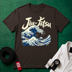 Jiu-Jitsu Wave T-Shirt, Dark Chocolate