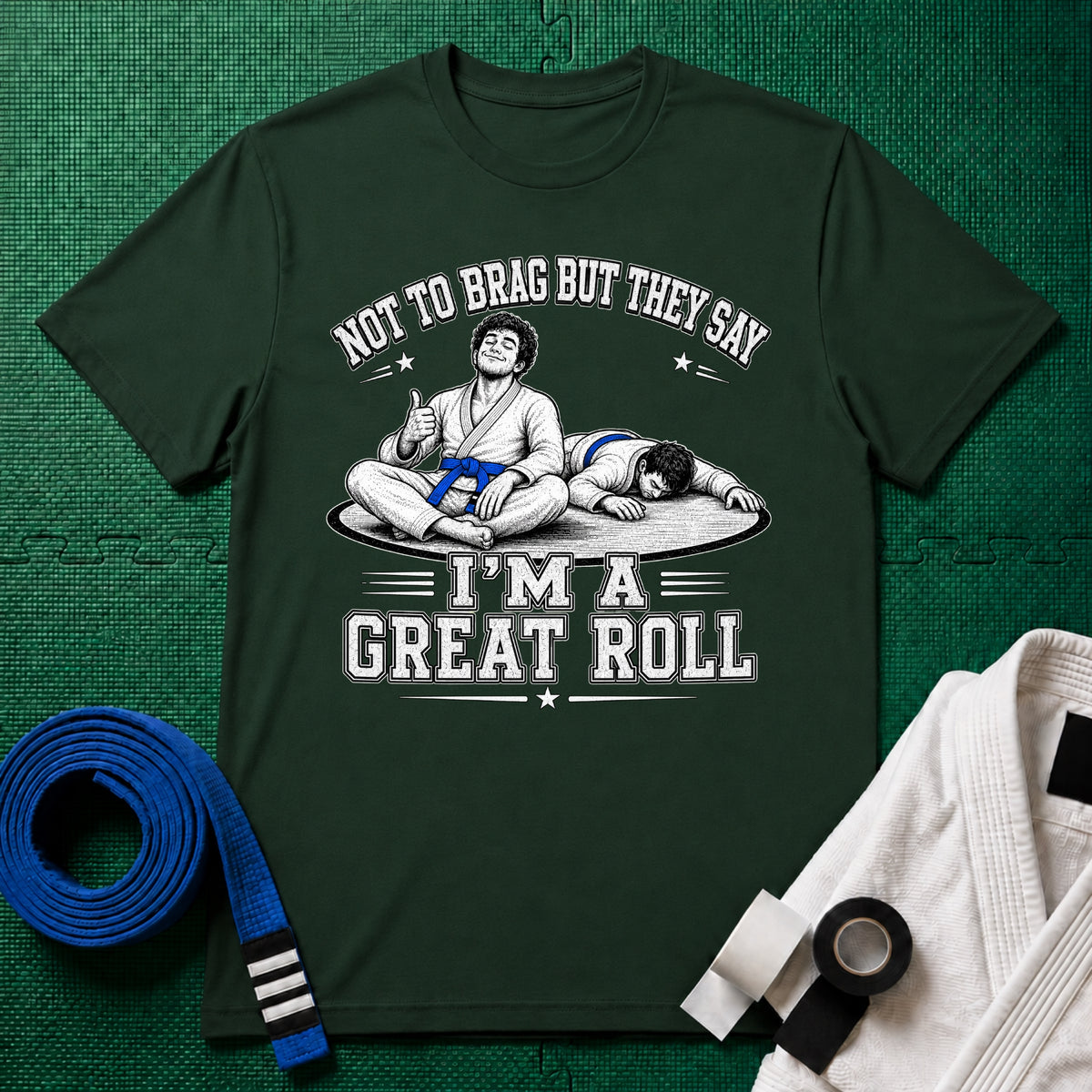 Not to Brag M Blue Belt T-Shirt