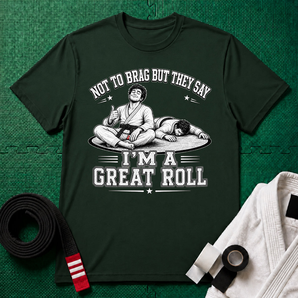 Not to Brag M Black Belt T-Shirt