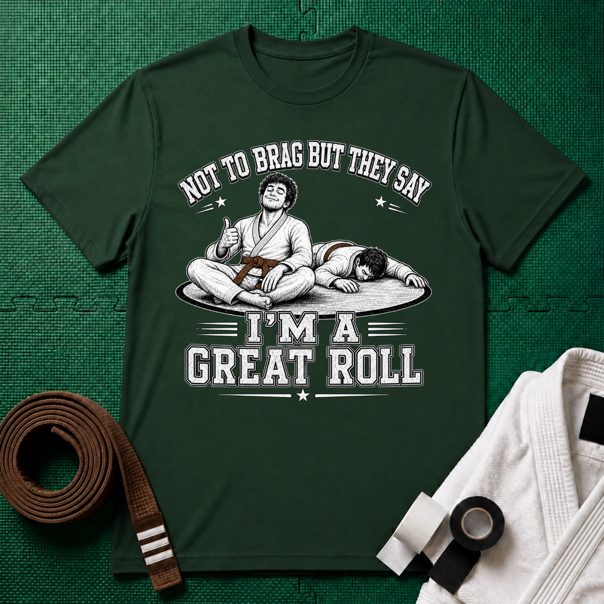 Not to Brag M Brown Belt T-Shirt