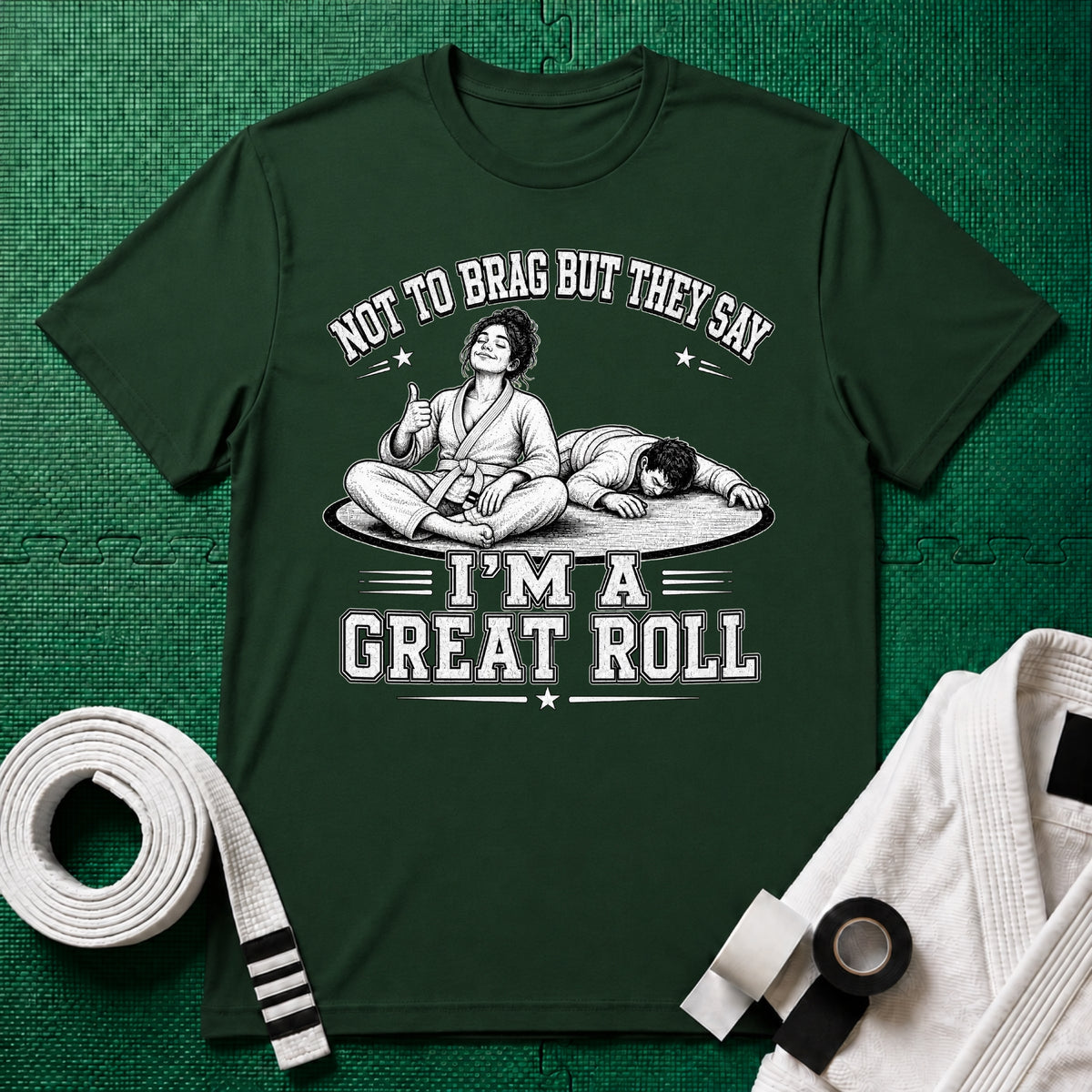 Not to Brag W White Belt T-Shirt