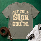 Get Your Gi On, It's Cuddle Time T-Shirt, Heather Green