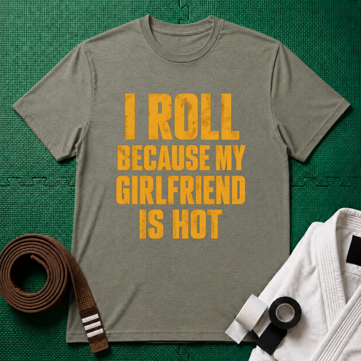 Hot Girlfriend T-Shirt in Heather Green