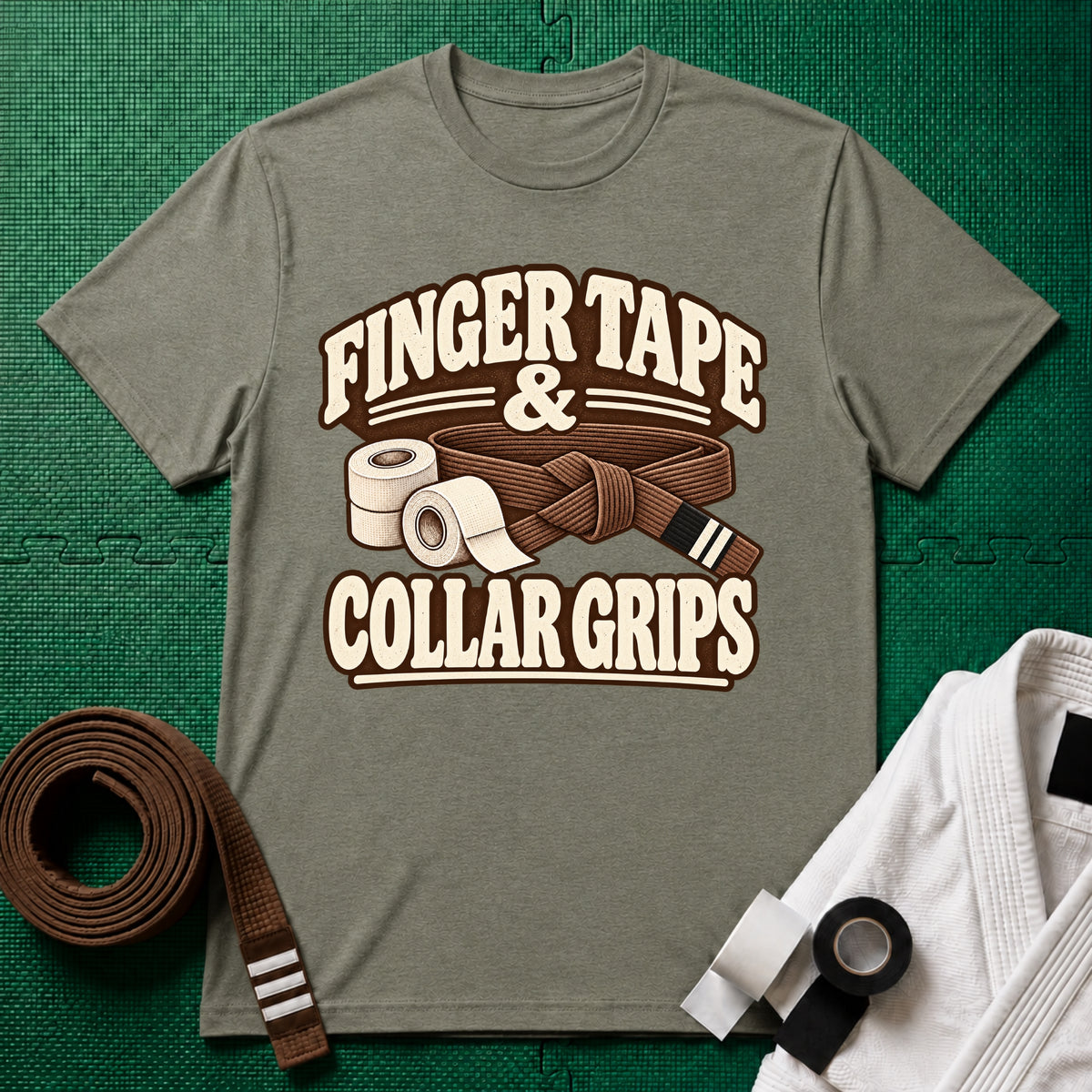 Finger Tape Brown Belt T-Shirt