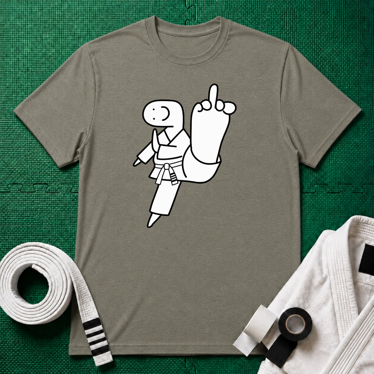 Middle Toe White Belt T-Shirt
