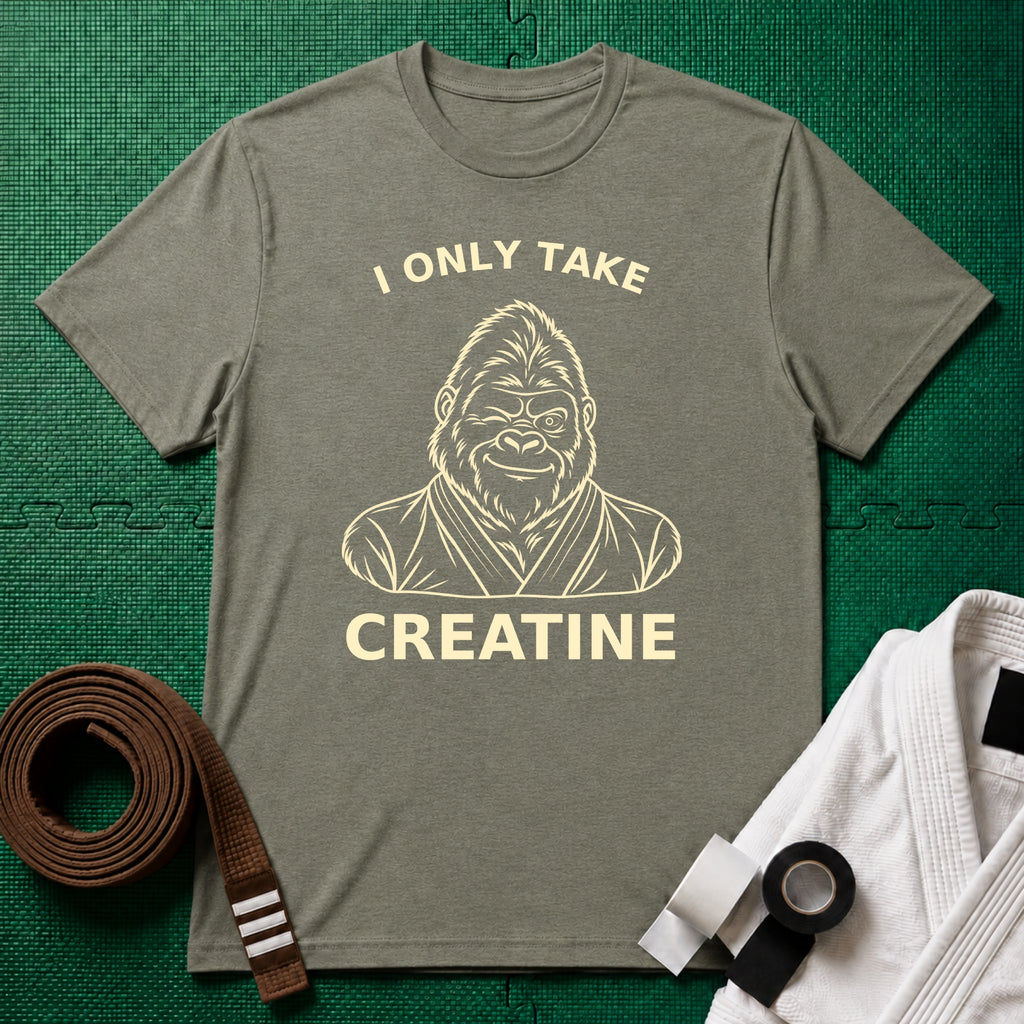 I Only Take Creatine Gorilla T-Shirt, Heather Green