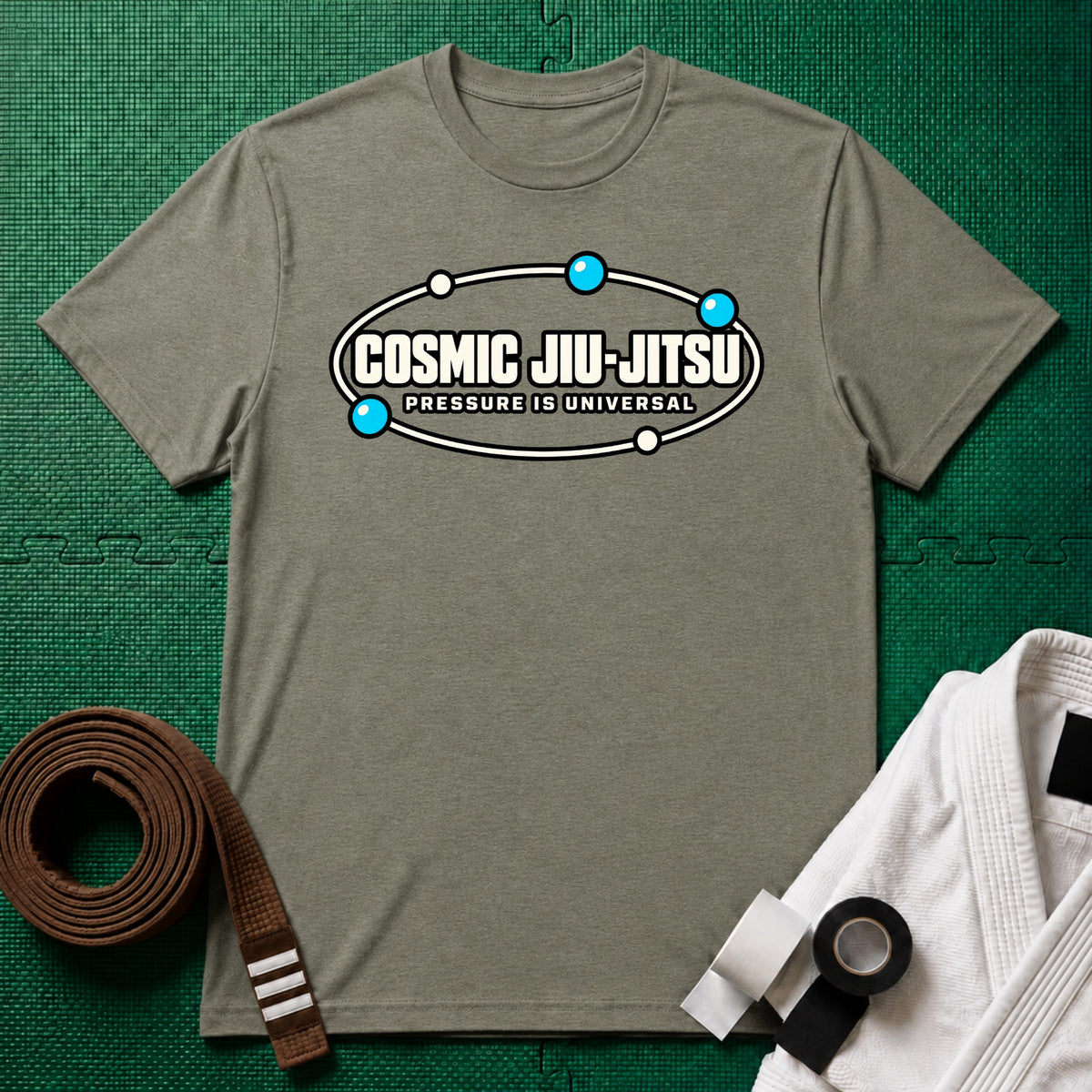 Cosmic Jiu-Jitsu T-Shirt in Heather Green