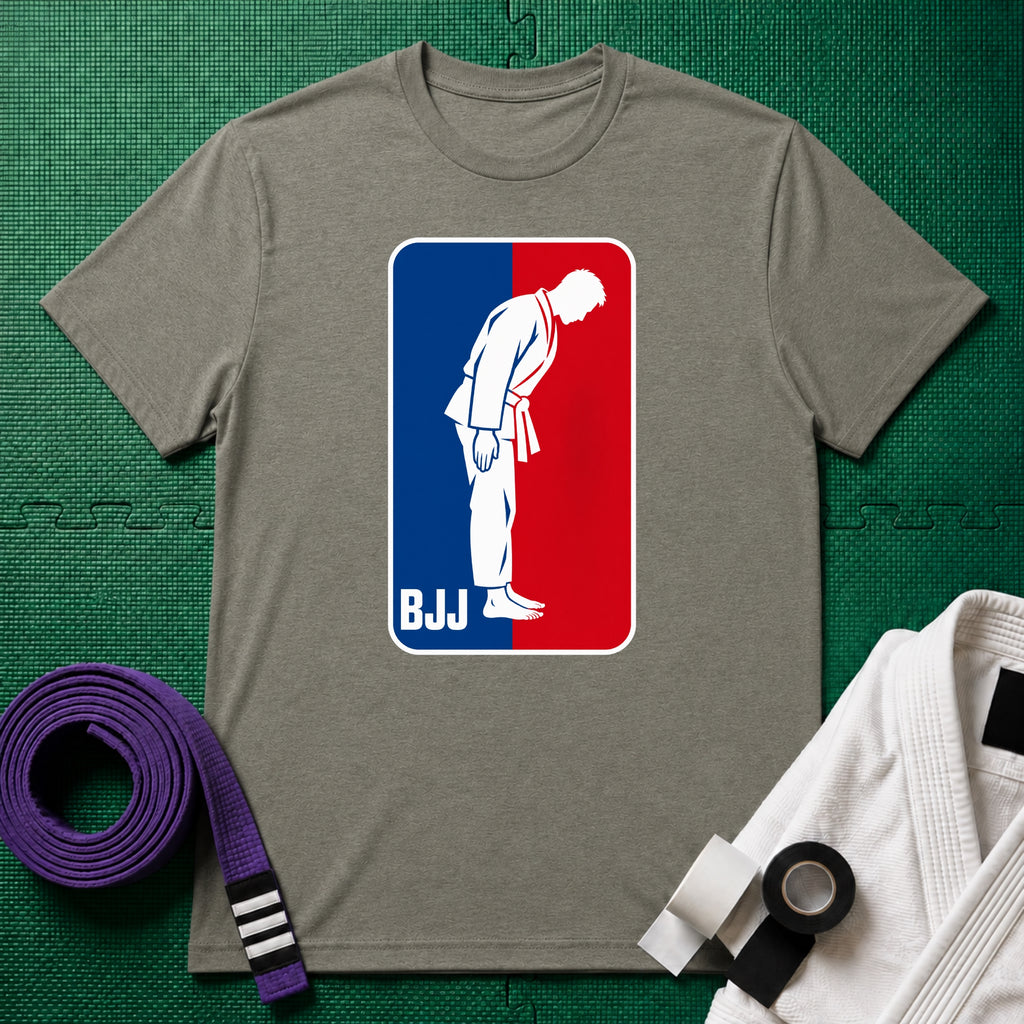 BJJ Man T-Shirt, Heather Green
