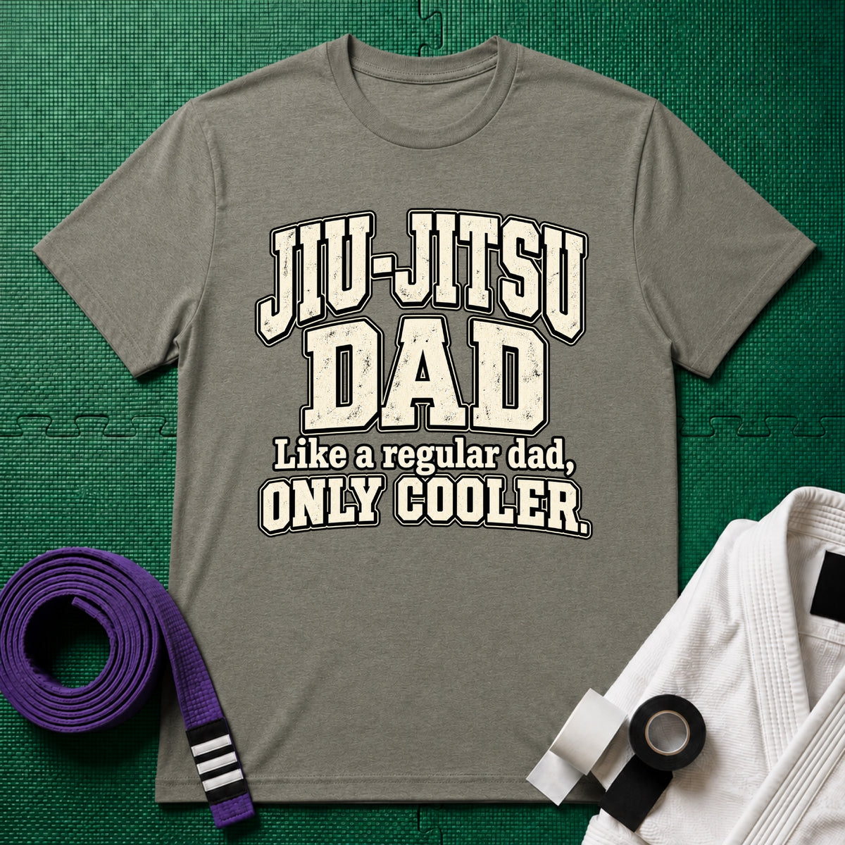 Jiu-Jitsu Dad T-Shirt in Heather Green