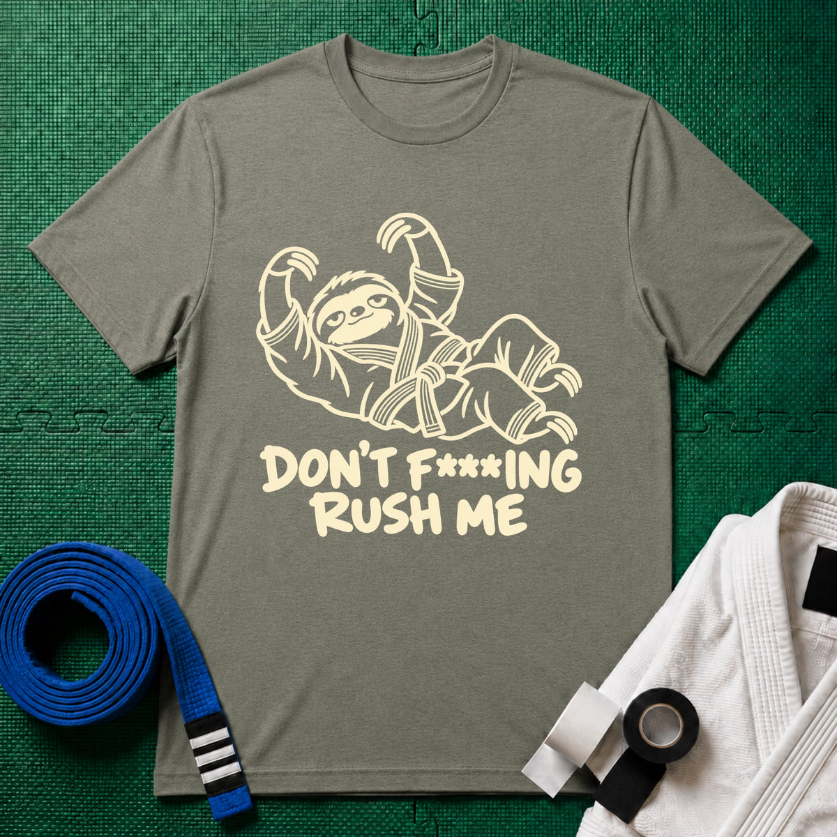 Don't Rush Me T-Shirt in Heather Green