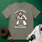 Low Energy Sloth Brown Belt T-Shirt