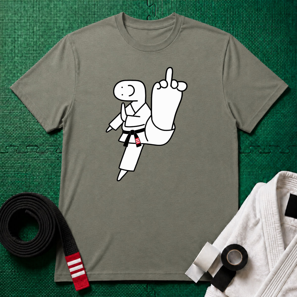 Middle Toe Black Belt T-Shirt