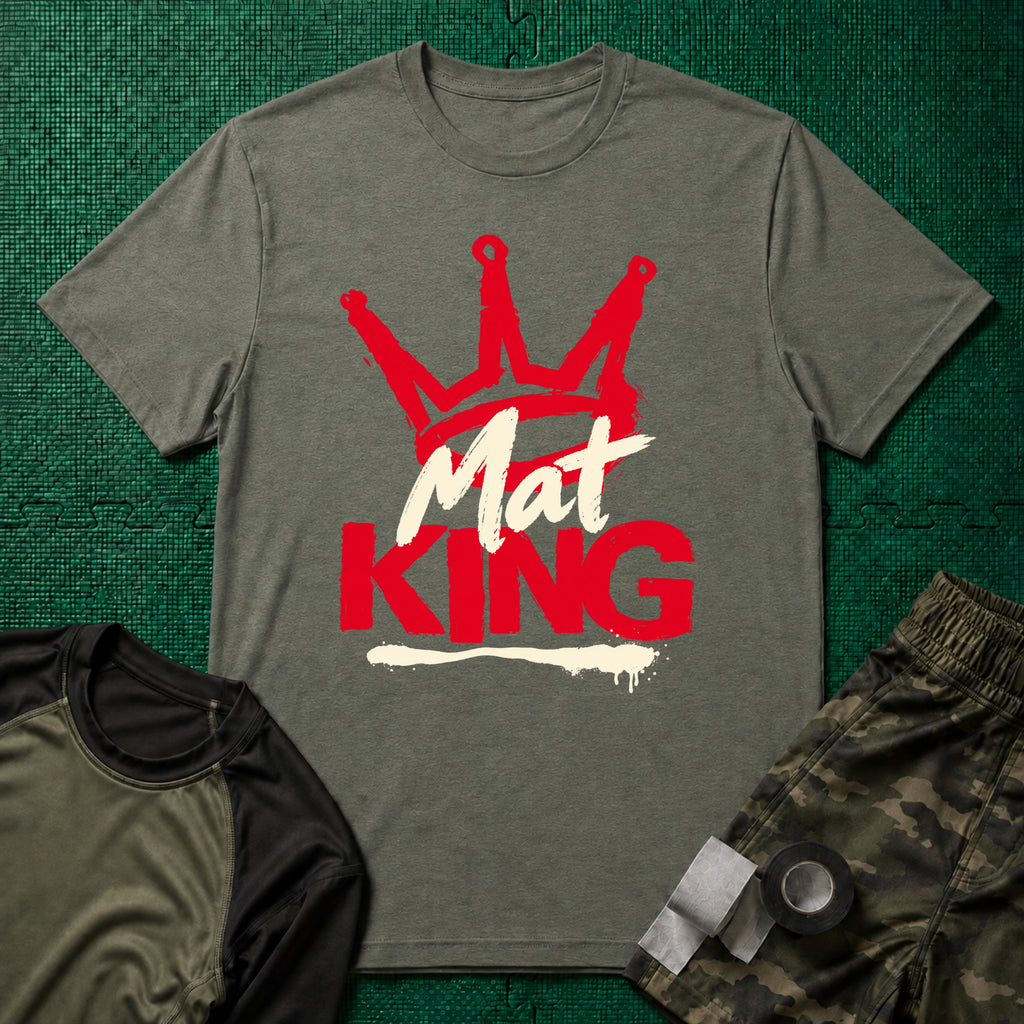 Mat King T-Shirt in Heather Military Green