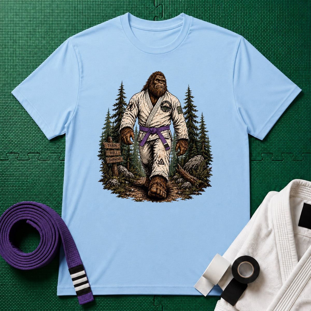 Bigfoot Forest Purple Belt T-Shirt