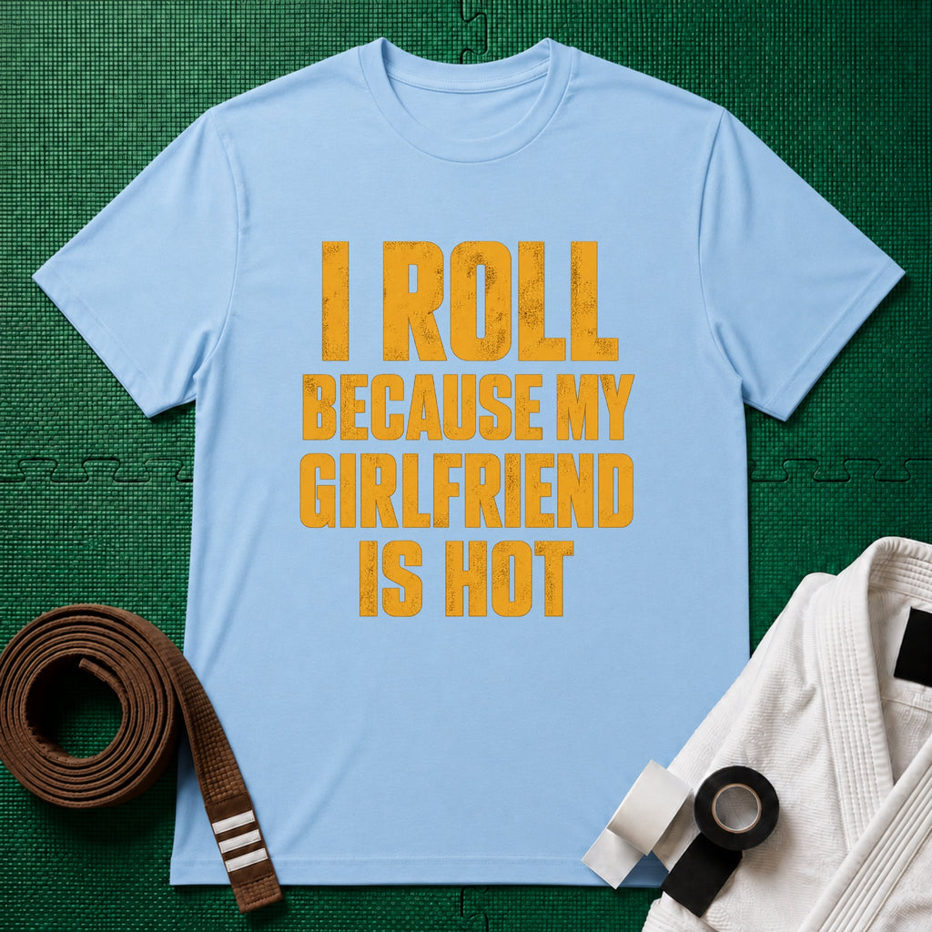 Hot Girlfriend T-Shirt in Light Blue