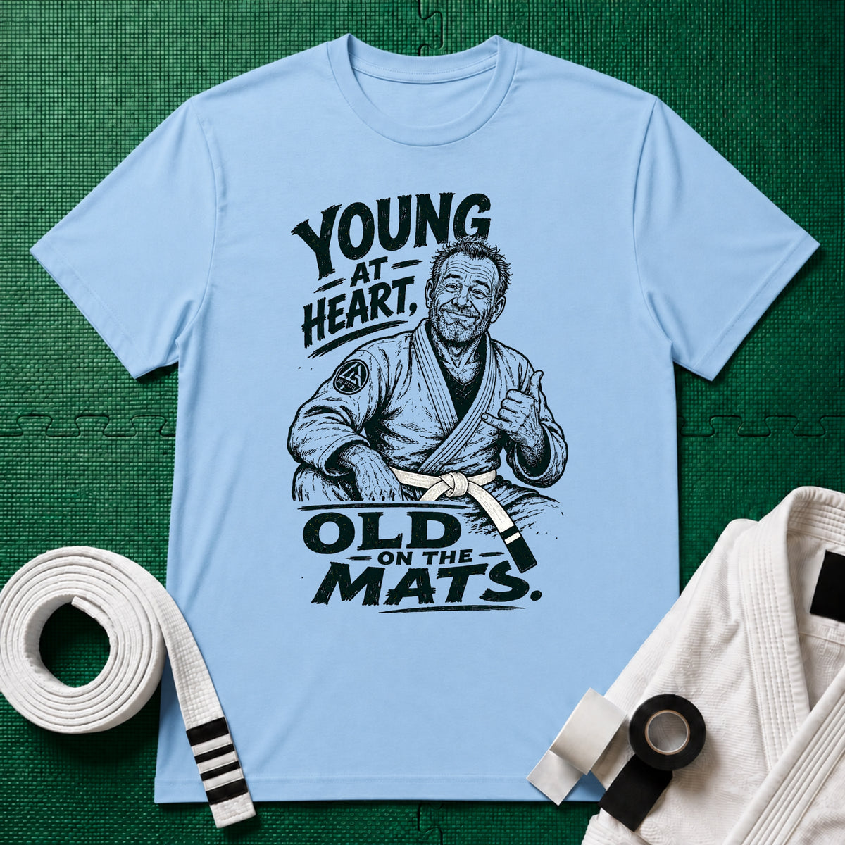 Young at Heart White Belt T-Shirt