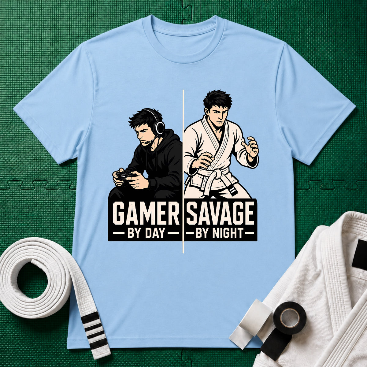Gamer by Day White Belt T-Shirt
