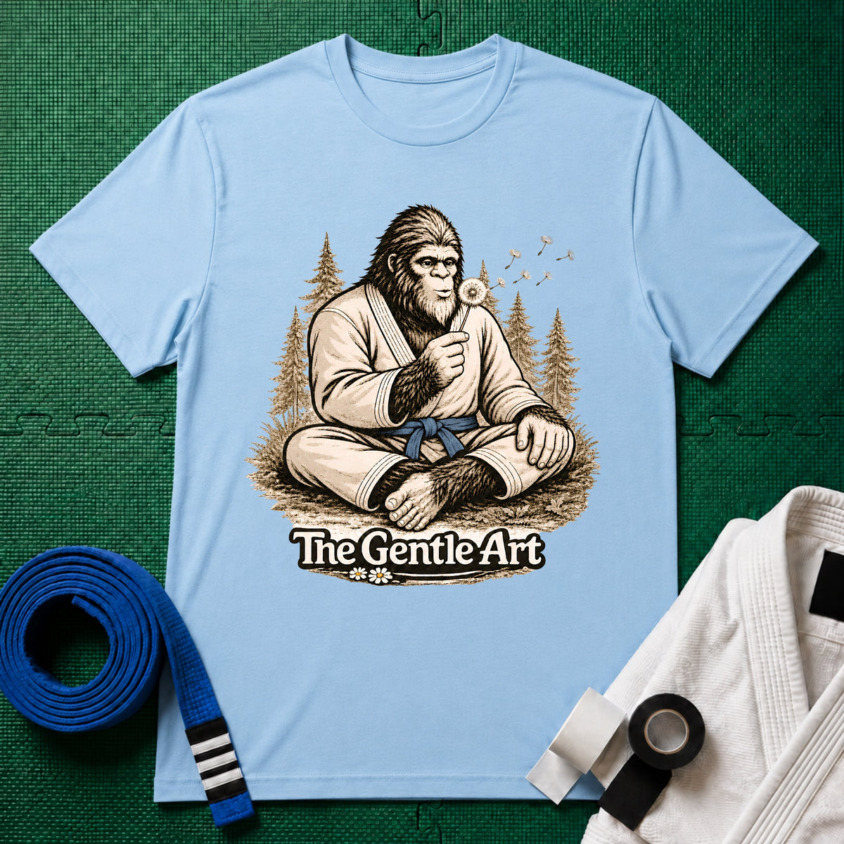 Bigfoot Dandelion Blue Belt T-Shirt
