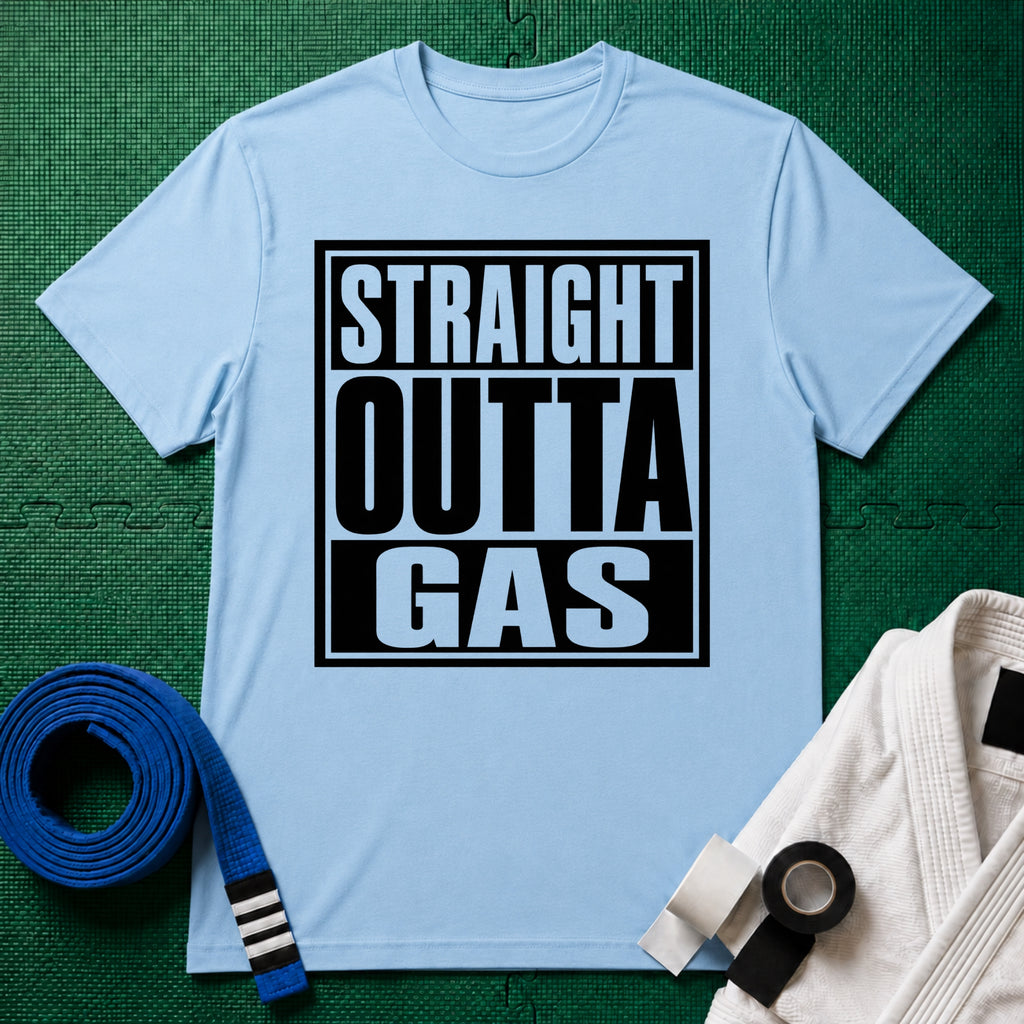 Straight Outta Gas T-Shirt, Light Blue
