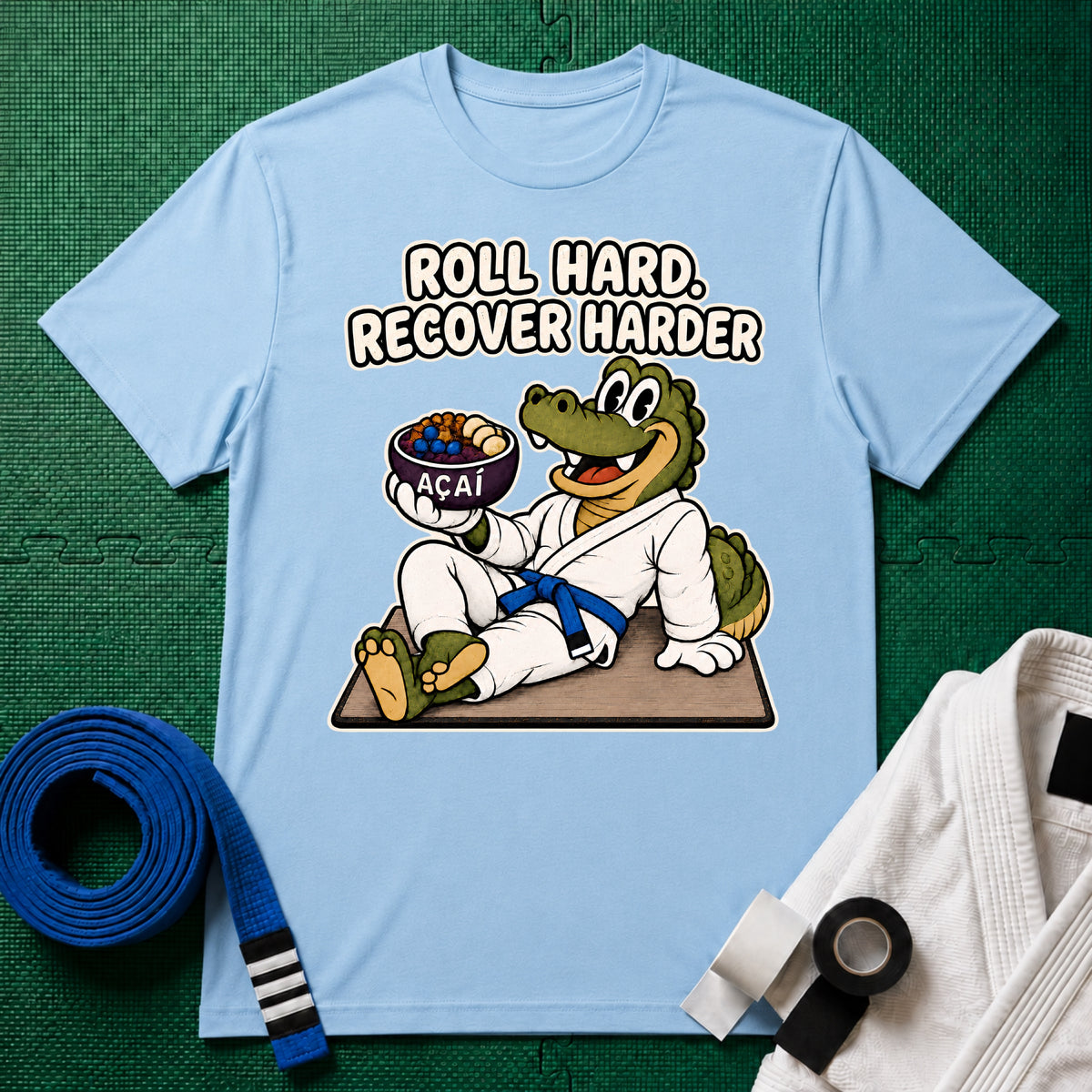 Roll Hard Blue Belt T-Shirt