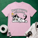 Still Purring White Belt T-Shirt in Light Pink