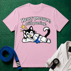 Still Purring Blue Belt T-Shirt in Light Pink