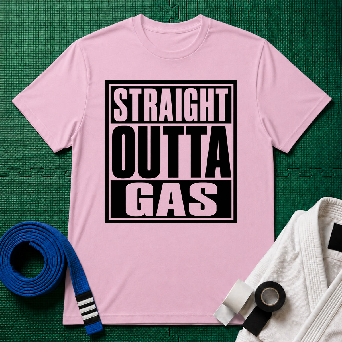 Straight Outta Gas T-Shirt, Light Pink