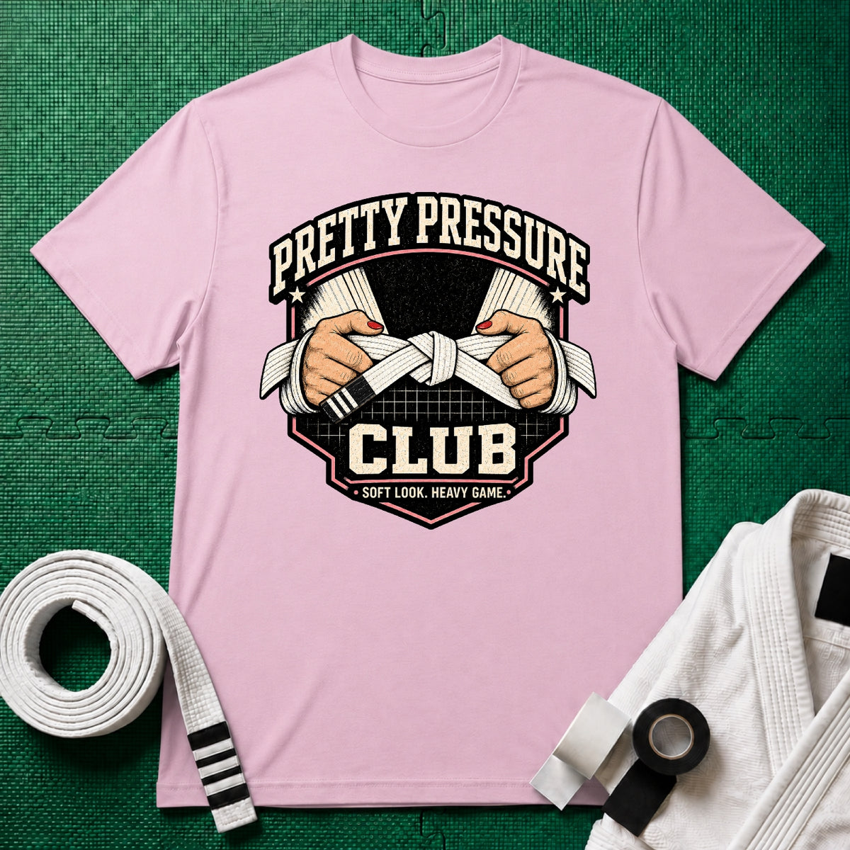 Pretty Pressure White Belt T-Shirt