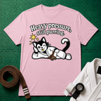 Still Purring Brown Belt T-Shirt in Light Pink